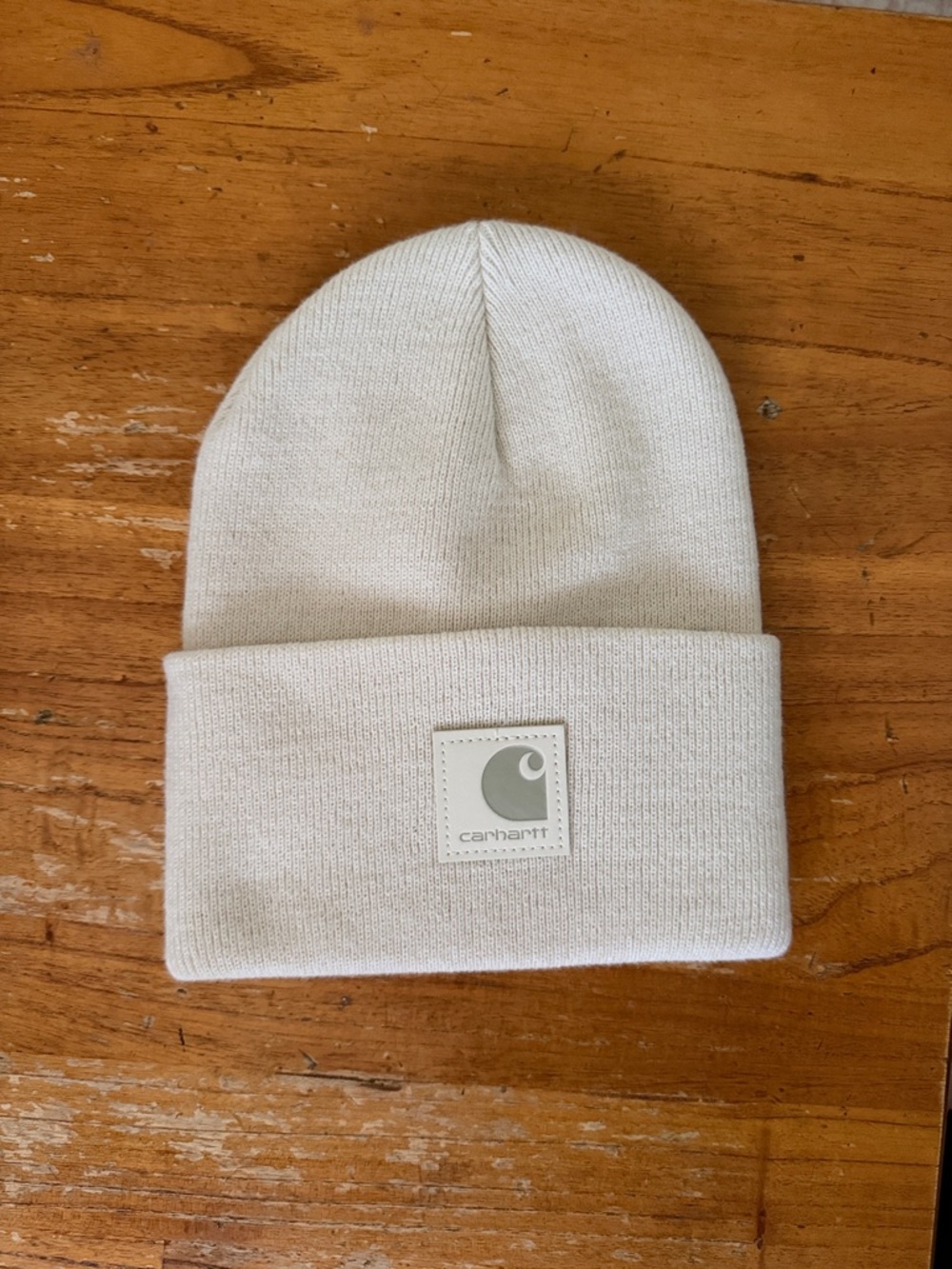 Cream Carhartt beanie